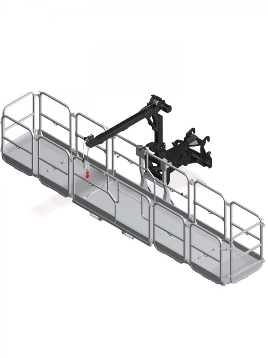 RTH Rotating Extendable Safety Basket – 6.5 m 500 kg with 600 kg Winch